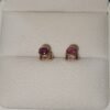 Aretes en Oro de 18k con Rubí Natural. 190 USD