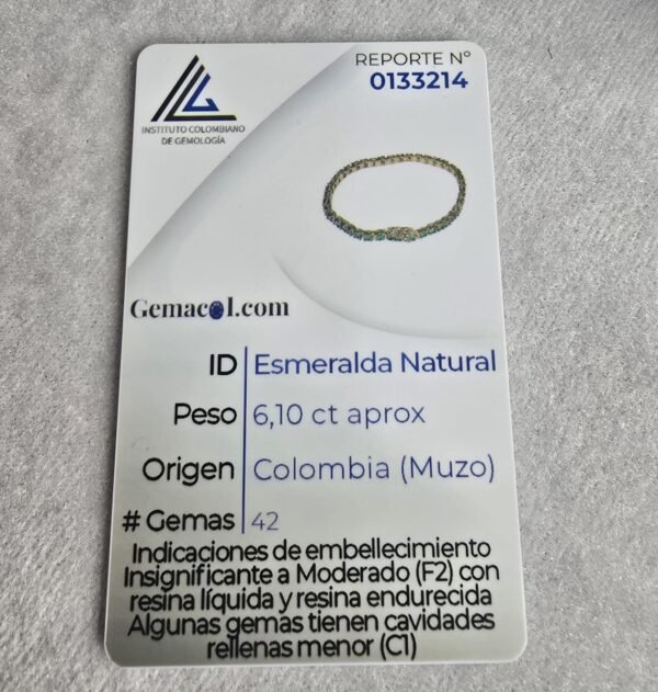 Pulsera Tenis de Esmeraldas Muzo en Oro 18K – 6.1 ct - 00 USD